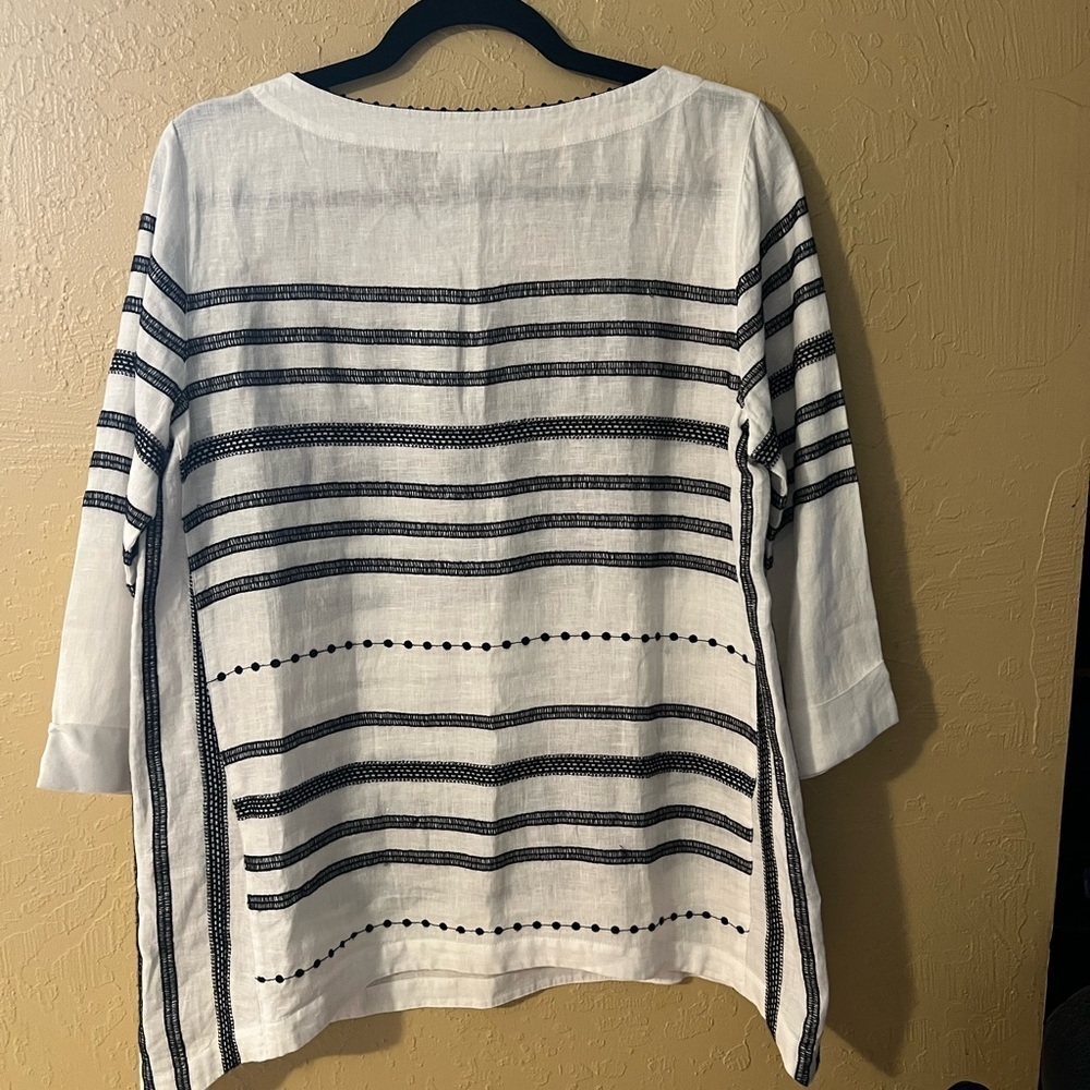 J.Jill Love Linen Tunic 100% Linen S - Picture 4 of 6